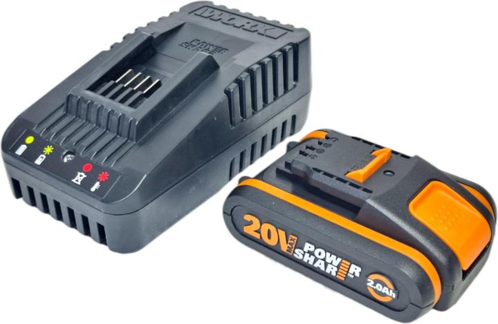بطارية 20 فولت 2 أمبير + شاحن 20 فولت 2 امبير سريع Worx موديل WA3601