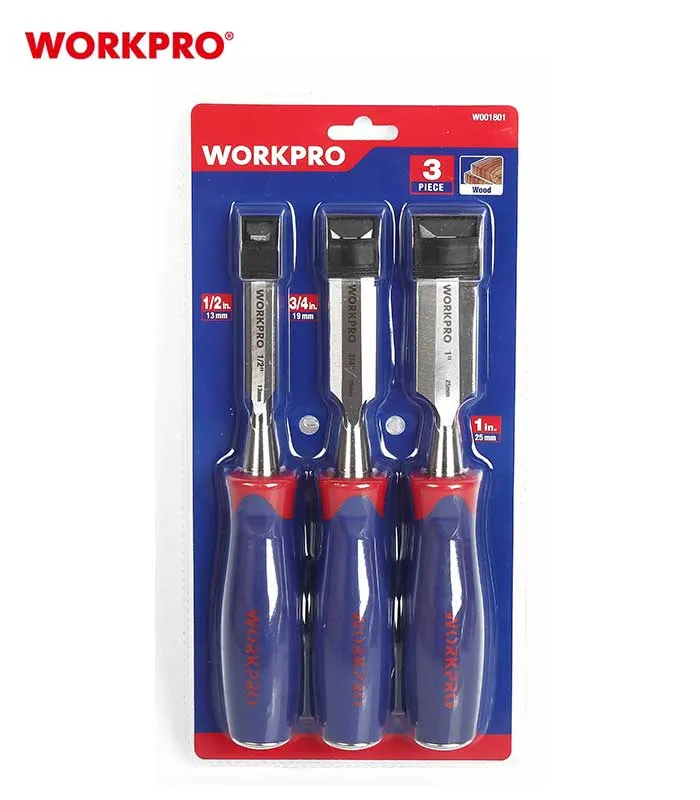 طقم ازميل نجارى 3 قطع من وورك برو - W001801 - الصورة 2