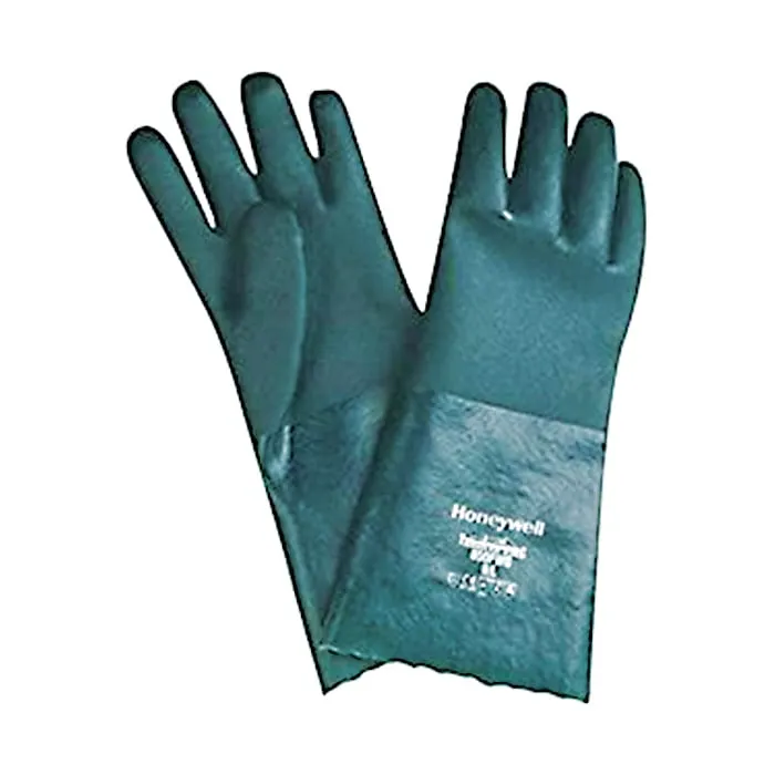 جوانتى PVC أخضر كف خشن للأعمال الكيماوية والأحماض (GRN/PVC) _ 4390