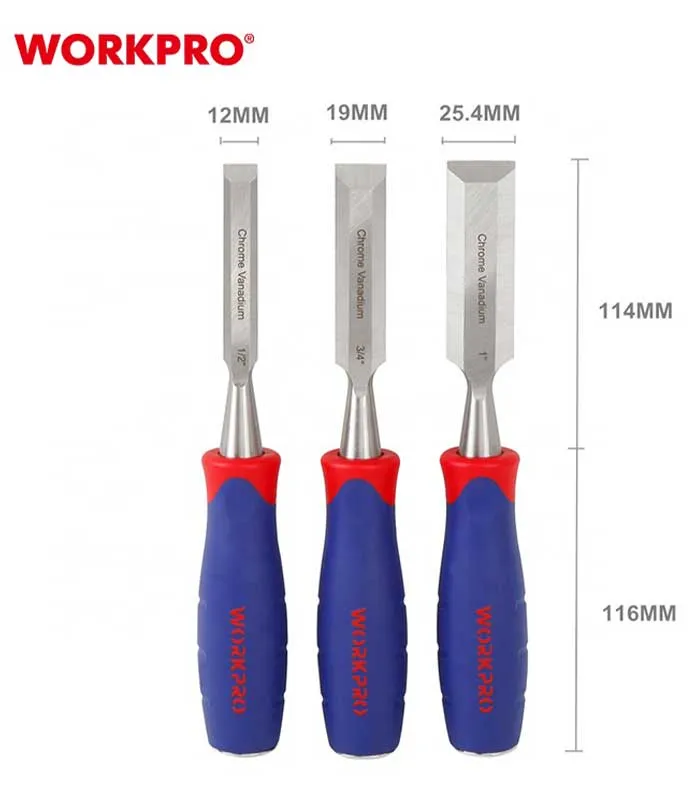 طقم ازميل نجارى 3 قطع من وورك برو - W001801 - الصورة 7