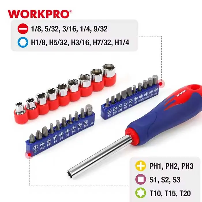 شنطة عدة قماش 100 قطعة من وورك برو - W009021 - الصورة 5