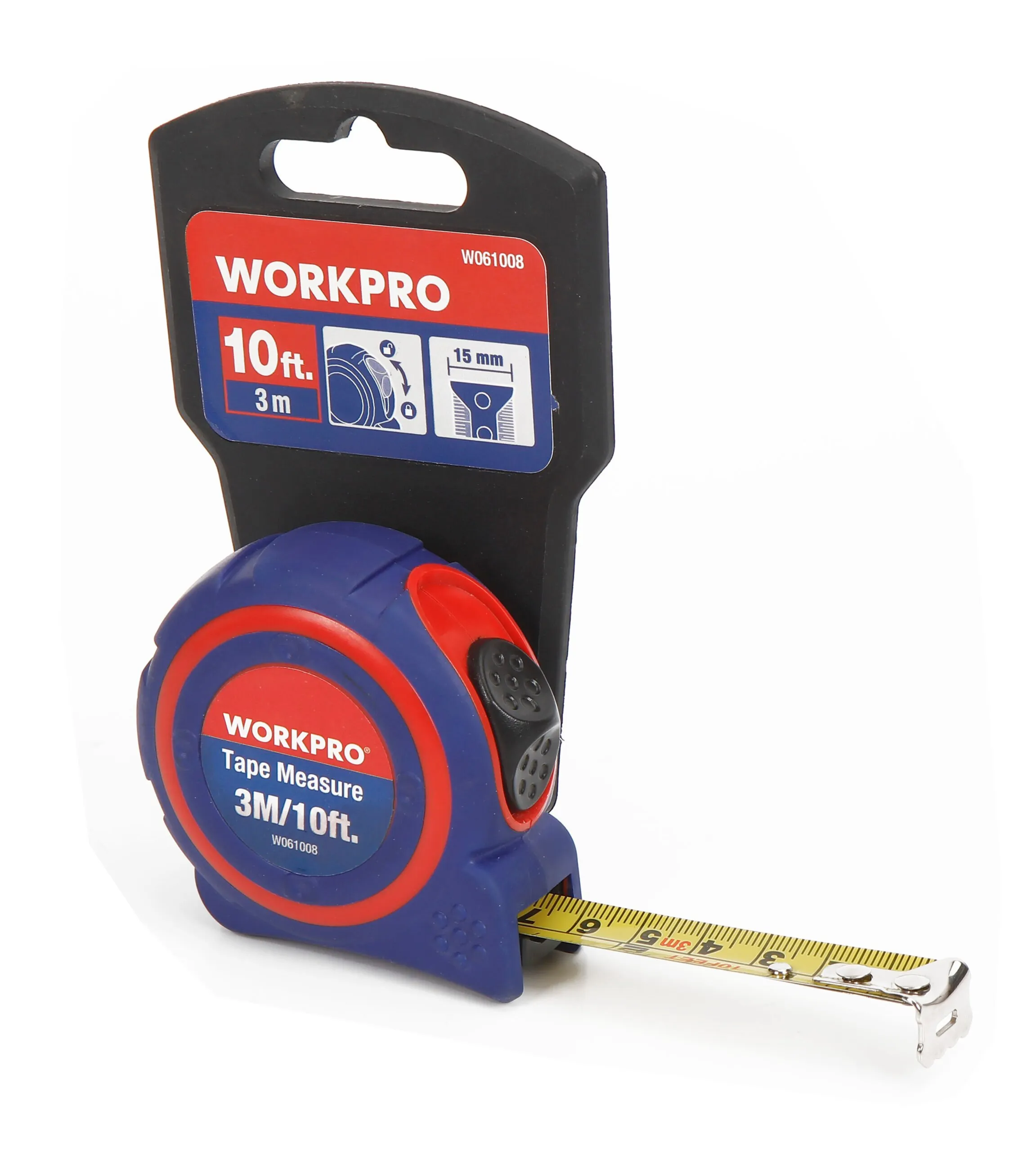 شريط متر 3 م 16 مم بلاستيك ضد الصدمات من وورك برو - W061090